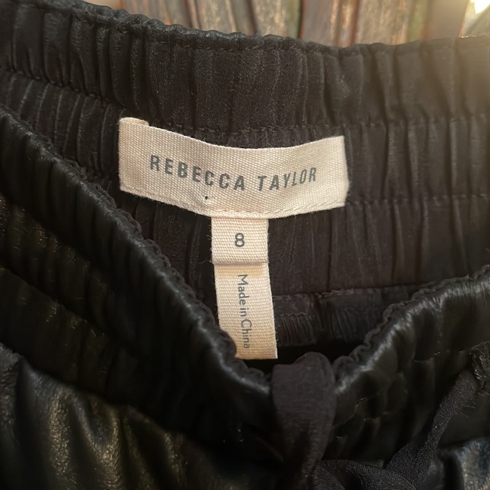 Rebecca Taylor Fux Leather Joggers View 3